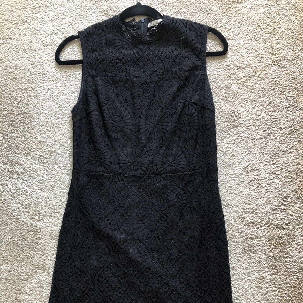High neck lace dress